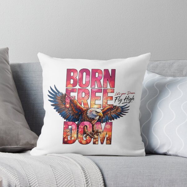 Item preview, Born Freedom Eagle Sunset Motivational Quote Art designed and sold by Vibe-Vary.