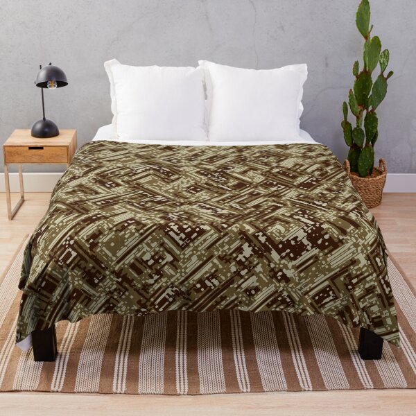 Item preview, Desert Camouflage Distorted Lines Patterns in Green, Brown and Sand designed and sold by ShopieHome.