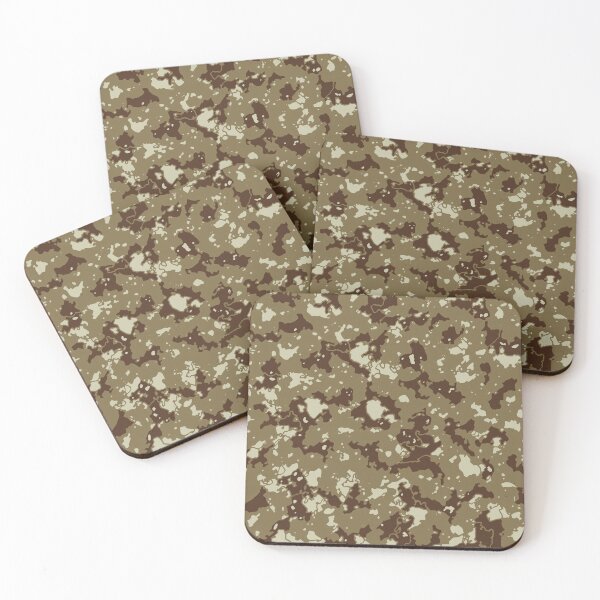 Item preview, Desert Camouflage Distorted Glass Canvas Patterns in Green, Brown and Sand designed and sold by ShopieHome.