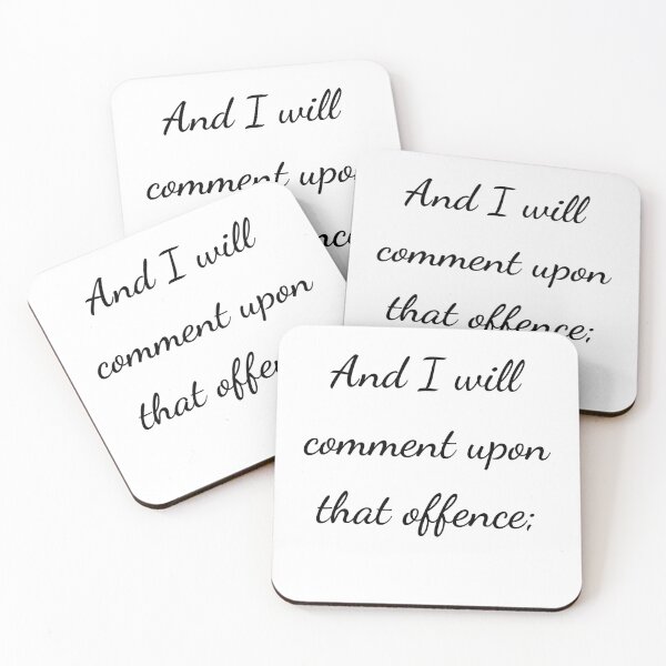 Item preview, “And I will comment upon that offence;” - handwriting black designed and sold by ariksworld.