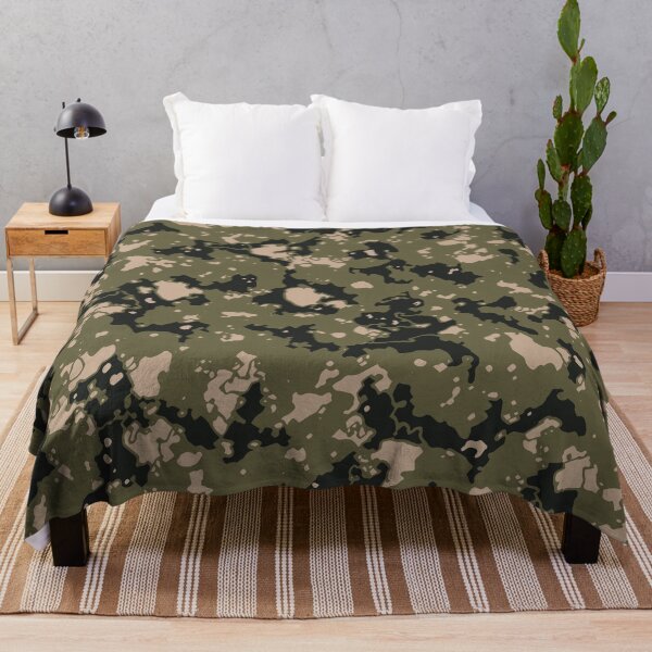 Item preview, Military Camouflage Distorted Glass Canvas Patterns in Green, Beige and Black designed and sold by ShopieHome.