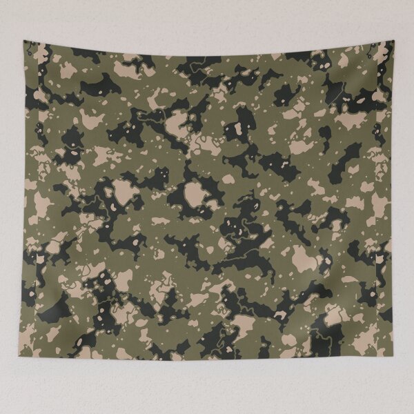 Item preview, Military Camouflage Distorted Glass Canvas Patterns in Green, Beige and Black designed and sold by ShopieHome.