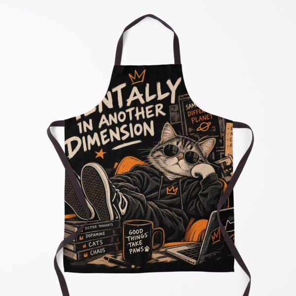 Item preview, Mentally In Another Dimension - Chill Cat Desk Streetwear designed and sold by GenZFashion000.