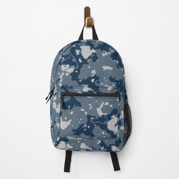 Item preview, Winter Camouflage Distorted Glass Canvas Patterns in Blue Shades designed and sold by ShopieHome.