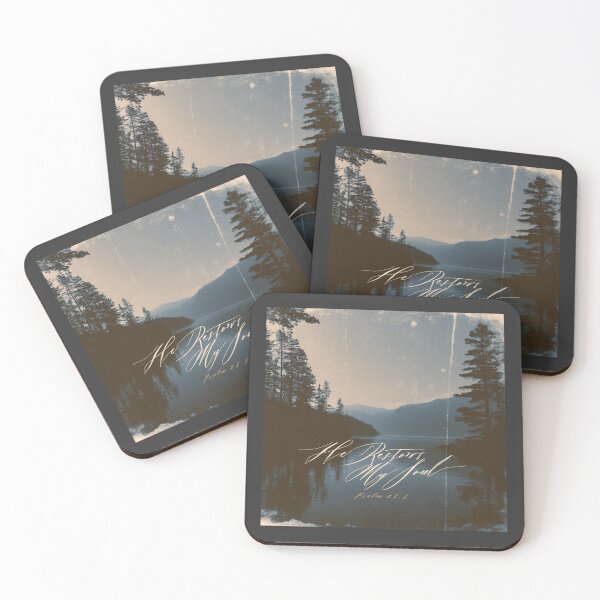 Item preview, He Restores My Soul Psalm 23:3 Vintage Nature designed and sold by NicolasGlowArt.