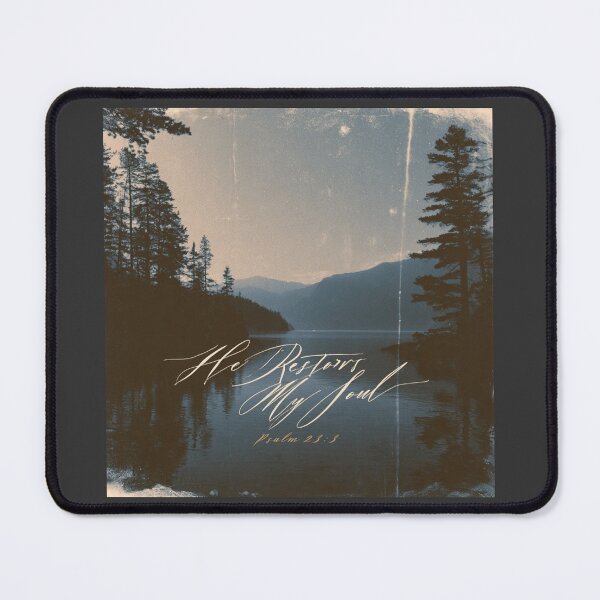 Item preview, He Restores My Soul Psalm 23:3 Vintage Nature designed and sold by NicolasGlowArt.