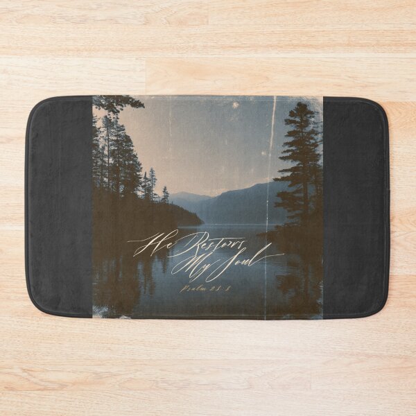 Item preview, He Restores My Soul Psalm 23:3 Vintage Nature designed and sold by NicolasGlowArt.