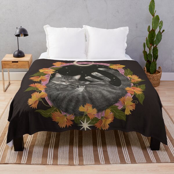 Item preview, Cat Sleeping Under the Crescent Moon designed and sold by lauragraves.