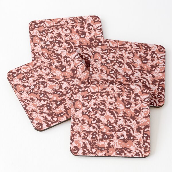 Item preview, Lush Lava Camouflage Distorted Glass Blocks Patterns in Red and Orange designed and sold by ShopieHome.