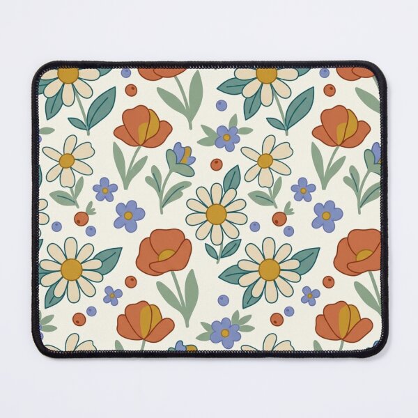Item preview, Groovy 70s Retro Floral Pattern designed and sold by ShivCraftStudio.