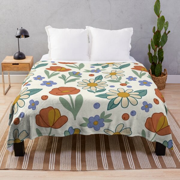 Item preview, Groovy 70s Retro Floral Pattern designed and sold by ShivCraftStudio.