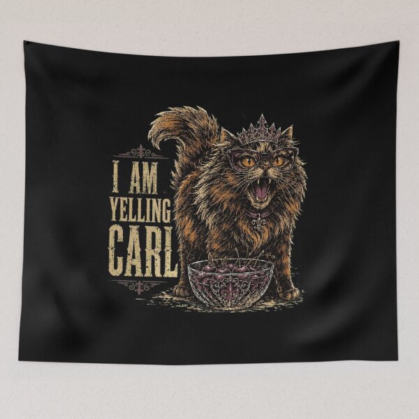 Item preview, Vintage Regal Cat Yelling Funny Graphic  designed and sold by joihamby84.
