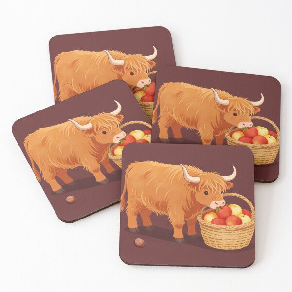 Item preview, Highland Cow & Apple Basket designed and sold by DumpsterSage.