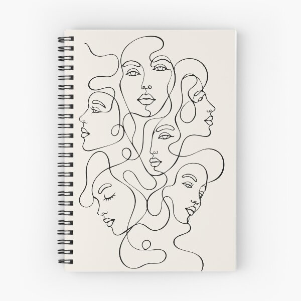 Item preview, Continuous One Line Multiple Female Faces designed and sold by FemmePod.