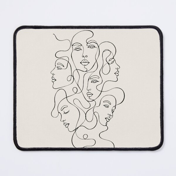 Item preview, Continuous One Line Multiple Female Faces designed and sold by FemmePod.