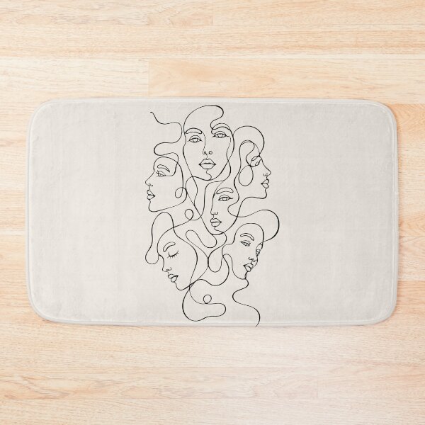 Item preview, Continuous One Line Multiple Female Faces designed and sold by FemmePod.