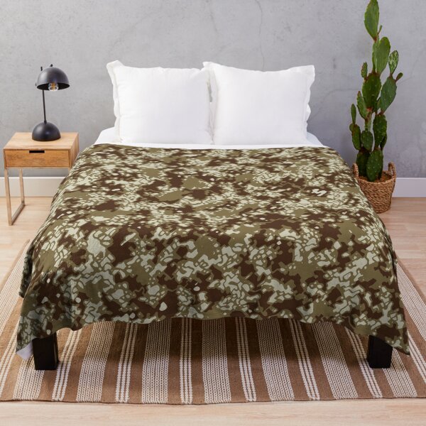 Item preview, Desert Camouflage Artistic Sponge Patterns in Green, Brown and Sand designed and sold by ShopieHome.