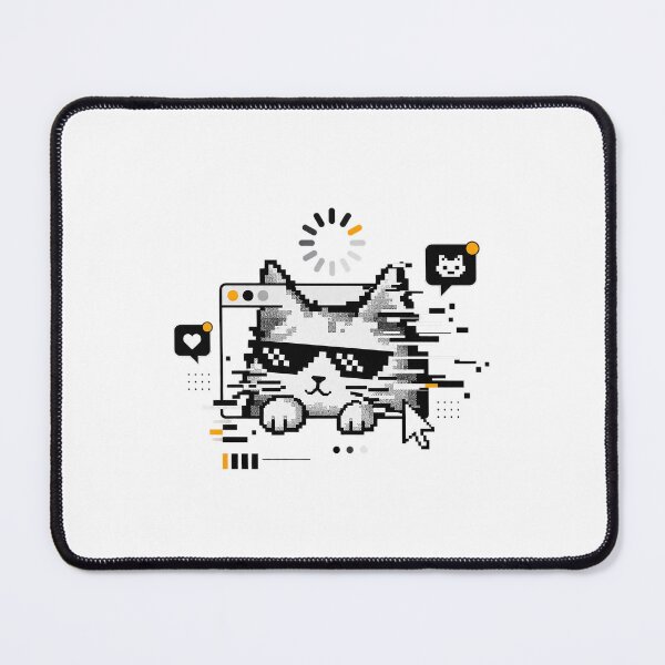 Item preview, Retro Glitch Pixel Cat in Computer Browser Window designed and sold by zzz888.
