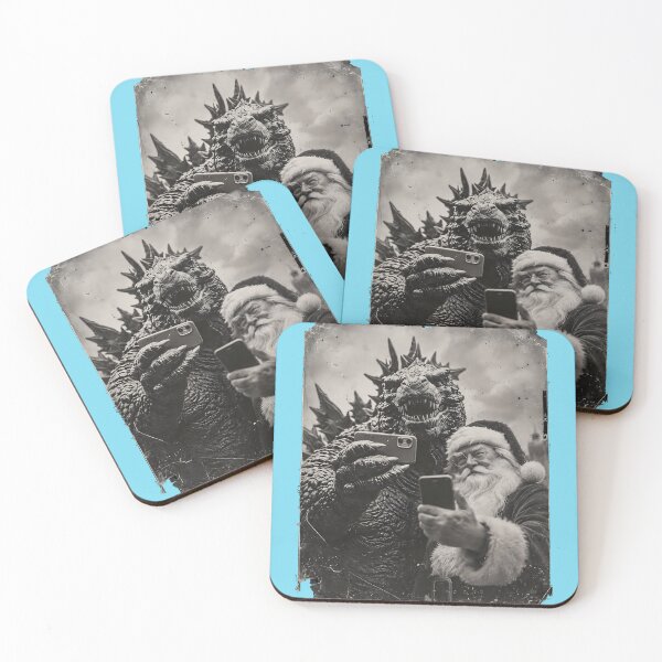 Item preview, Godzilla Santa Claus Vintage Selfie Photo designed and sold by Watersongnerd.