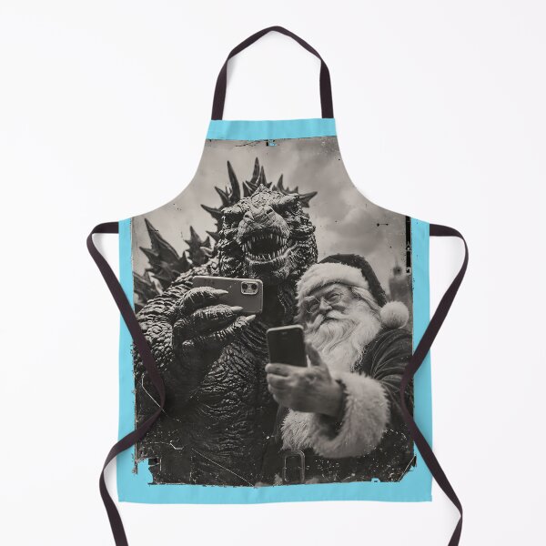 Item preview, Godzilla Santa Claus Vintage Selfie Photo designed and sold by Watersongnerd.