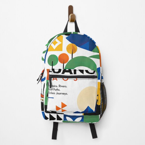 Item preview, Colorful geometric travel poster illustrating Luang Namtha, Laos designed and sold by ckybe.