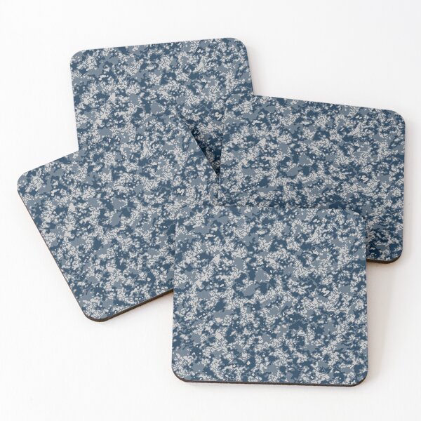 Item preview, Winter Camouflage Artistic Sponge Patterns in Blue Shades designed and sold by ShopieHome.