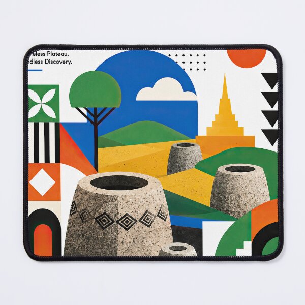Item preview, Colorful geometric poster celebrating Phonsavan, Laos with ancie designed and sold by ckybe.