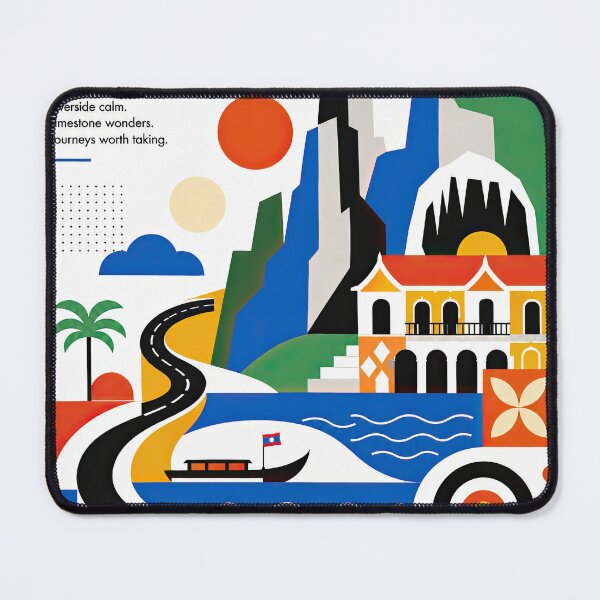 Item preview, Colorful stylized travel poster featuring a coastal city, designed and sold by ckybe.