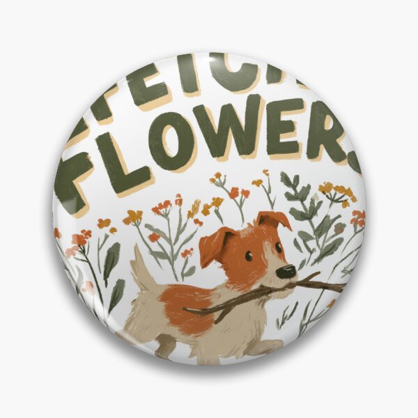 Item preview, Fetch & Flowers Playful Terrier Dog Lover Design designed and sold by NicolasGlowArt.