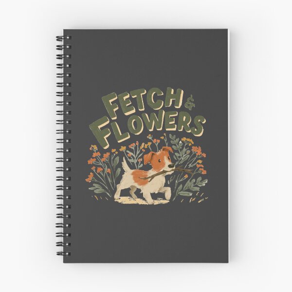 Item preview, Fetch & Flowers Playful Terrier Dog Lover Design designed and sold by NicolasGlowArt.