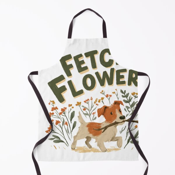 Item preview, Fetch & Flowers Playful Terrier Dog Lover Design designed and sold by NicolasGlowArt.