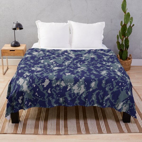 Item preview, Winter Camouflage Rough Pastels Patterns in Blue Shades designed and sold by ShopieHome.