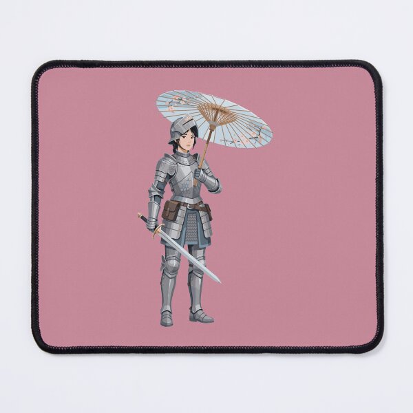Item preview, Female Knight Cherry Blossom Parasol Fantasy Warrior designed and sold by KungPowUnicorn.