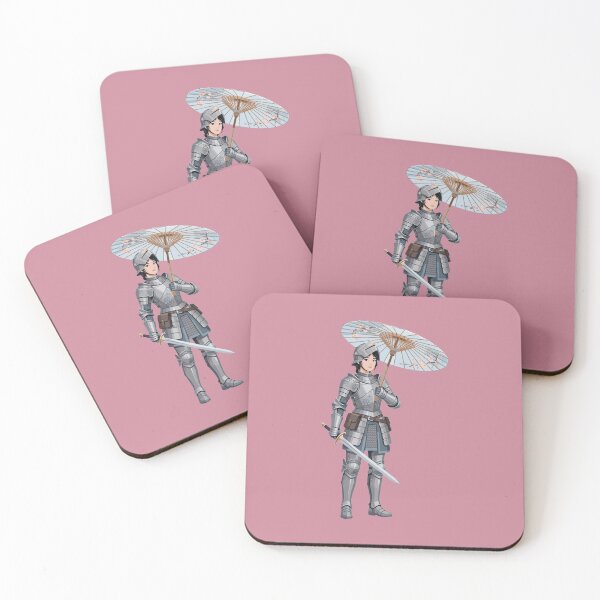 Item preview, Female Knight Cherry Blossom Parasol Fantasy Warrior designed and sold by KungPowUnicorn.