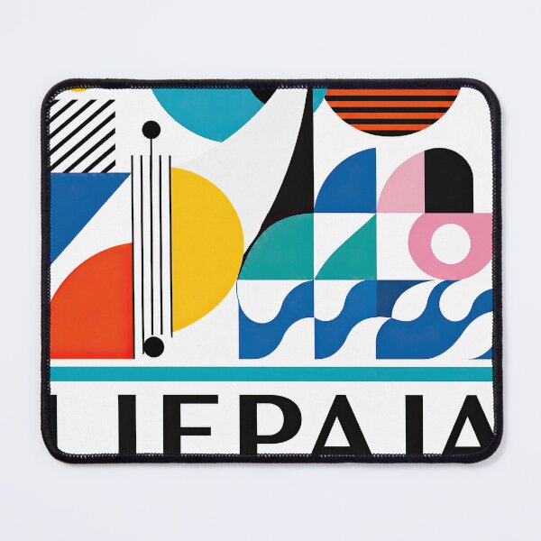 Item preview, Colorful geometric abstract poster featuring bold shapes, stripe designed and sold by ckybe.