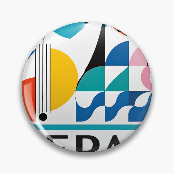 Item preview, Colorful geometric abstract poster featuring bold shapes, stripe designed and sold by ckybe.