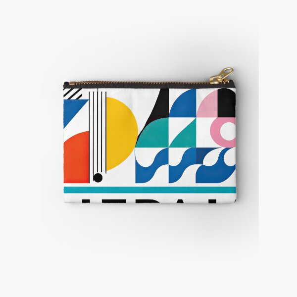 Item preview, Colorful geometric abstract poster featuring bold shapes, stripe designed and sold by ckybe.