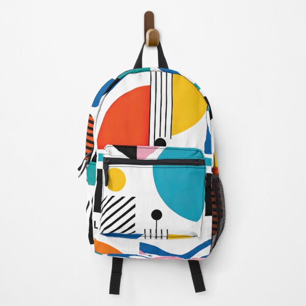Item preview, Colorful geometric abstract poster featuring bold shapes, stripe designed and sold by ckybe.