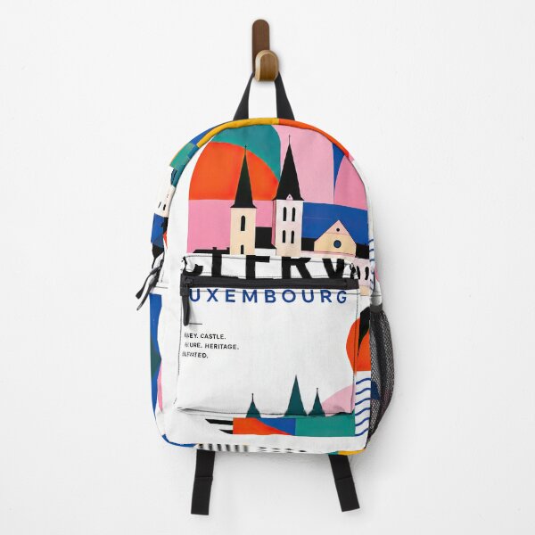 Item preview, Colorful geometric poster featuring Luxembourg castles, church t designed and sold by ckybe.