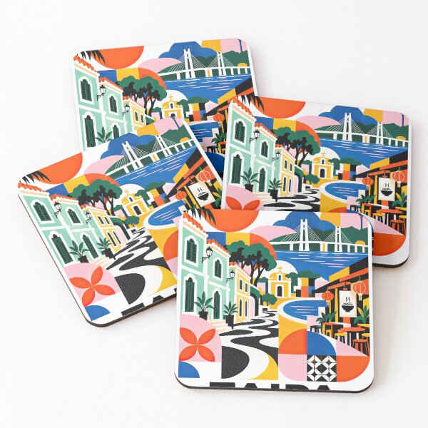 Item preview, Colorful illustrated travel poster featuring Taipa, Macao, with designed and sold by ckybe.