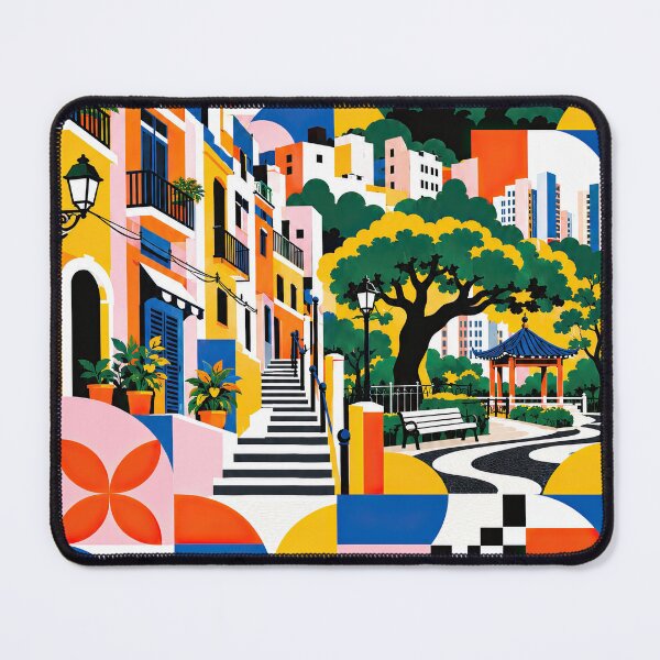 Item preview, Colorful illustrated travel poster of Mong-H, Macao, featuring designed and sold by ckybe.