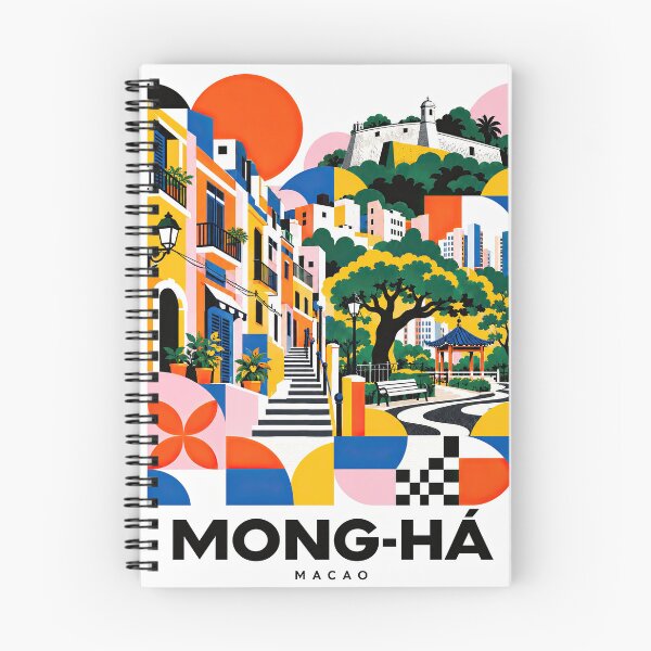 Item preview, Colorful illustrated travel poster of Mong-H, Macao, featuring designed and sold by ckybe.