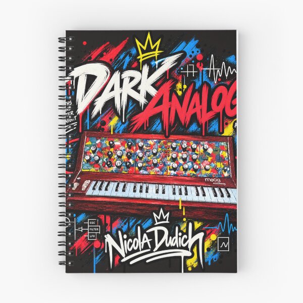 Item preview, Dark Analog – Vintage Synthesizer Graffiti Art designed and sold by NicolaDudich.
