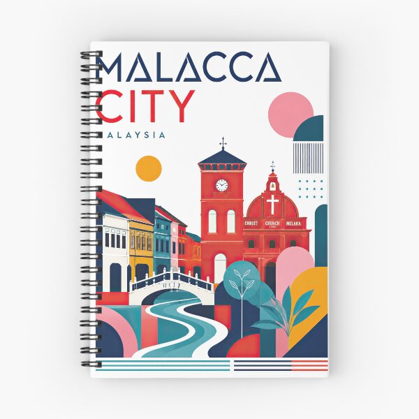 Item preview, Colorful Malacca City Malaysia travel poster featuring historic designed and sold by ckybe.