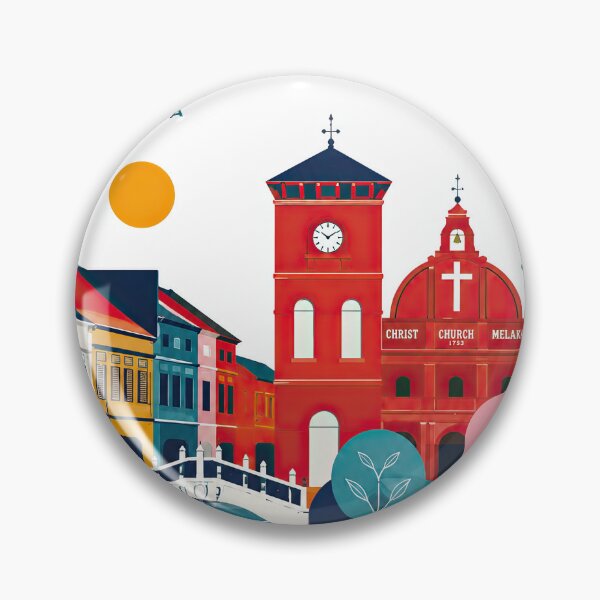 Item preview, Colorful Malacca City Malaysia travel poster featuring historic designed and sold by ckybe.