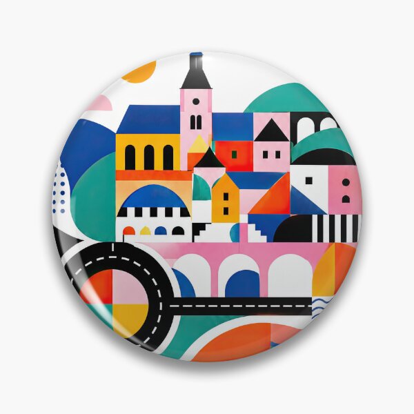 Item preview, Colorful geometric illustration of Ettelbruck, Luxembourg featur designed and sold by ckybe.
