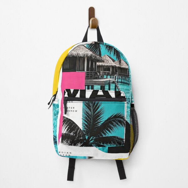Item preview, Maldives travel poster featuring turquoise ocean, overwater bung designed and sold by ckybe.