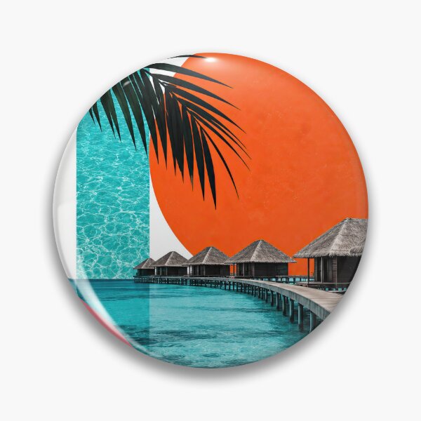 Item preview, Editorial-style Maldives travel poster featuring turquoise lagoo designed and sold by ckybe.