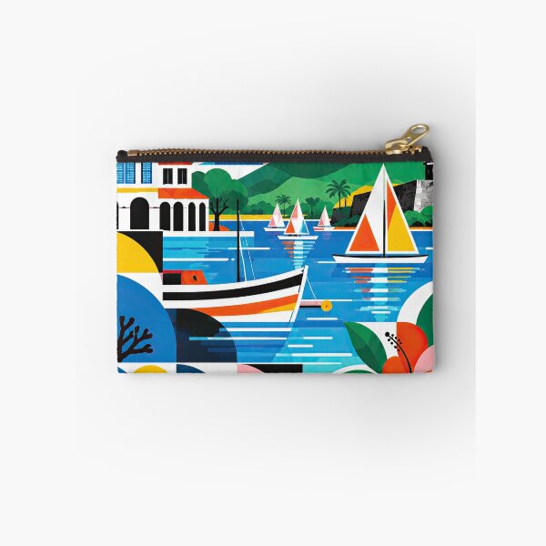 Item preview, Colorful geometric travel poster featuring a Mauritius seaside designed and sold by ckybe.