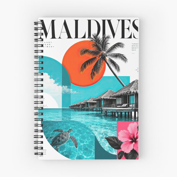 Item preview, Maldives travel poster featuring overwater bungalows, turquoise designed and sold by ckybe.